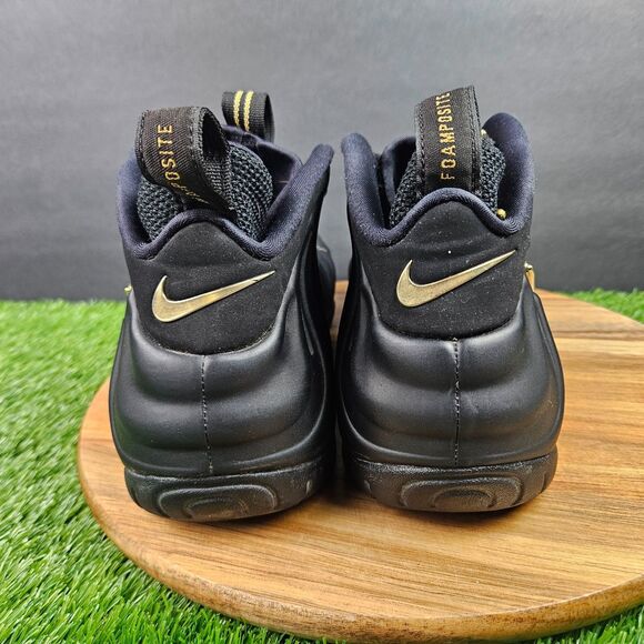 Nike Air Foamposite Pro Shoes Mens Size 9 Black Metallic Gold Sneaker 624041-009 main image 12